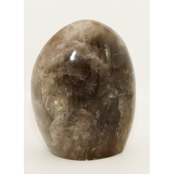 Forme libre cristal de roche fumé foncé A 995gr 125mm