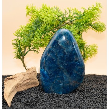 Forme libre apatite bleue AAA 940gr 135mm