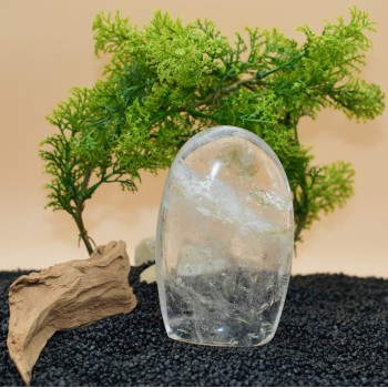 Forme libre cristal de roche AA 514g 120mm