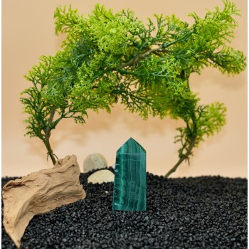 Pointe Malachite Chrysocolle AA 6,5 cm.